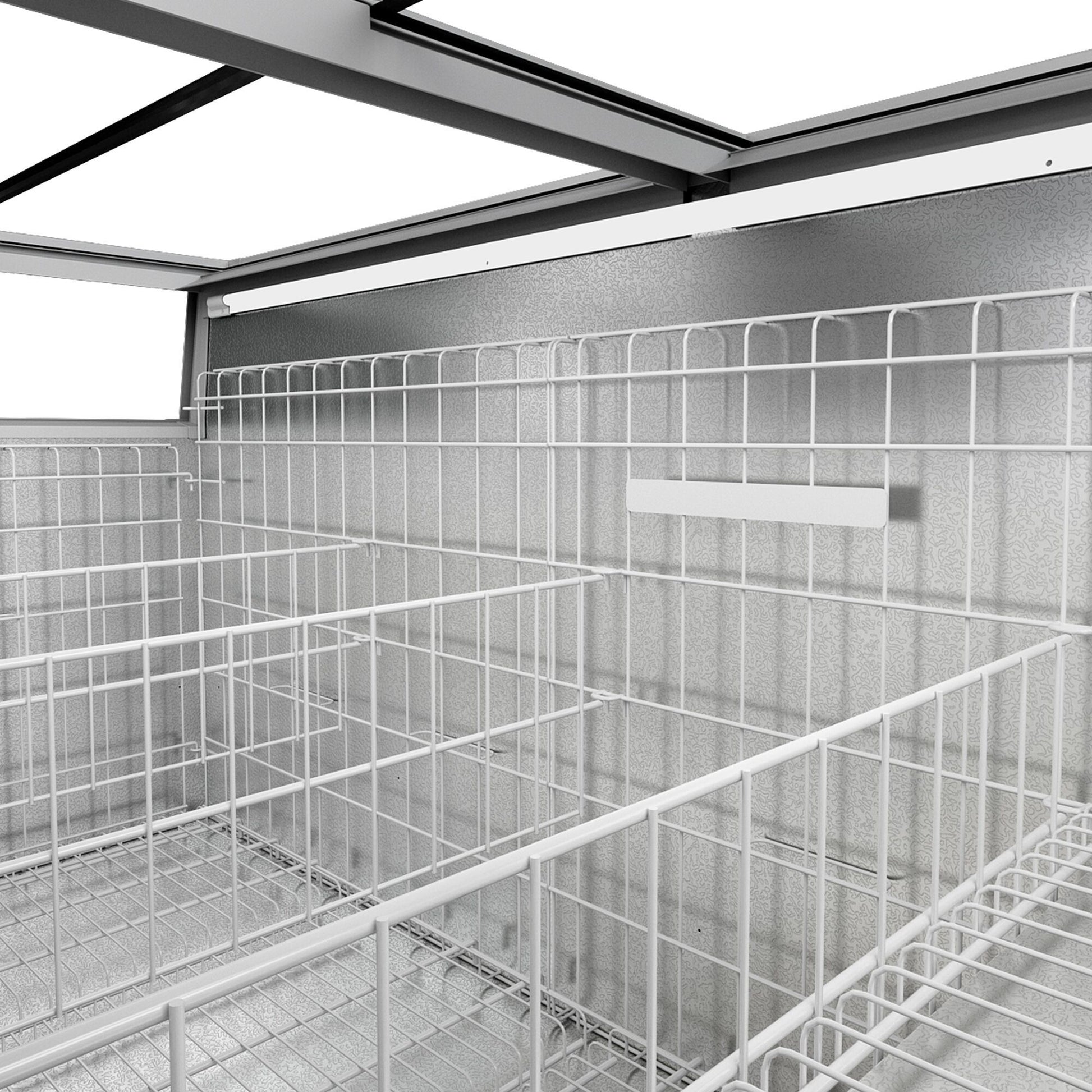 Freezer Wall Display with Island 1454mm 634L Black WTBIC2#TIEBIC2