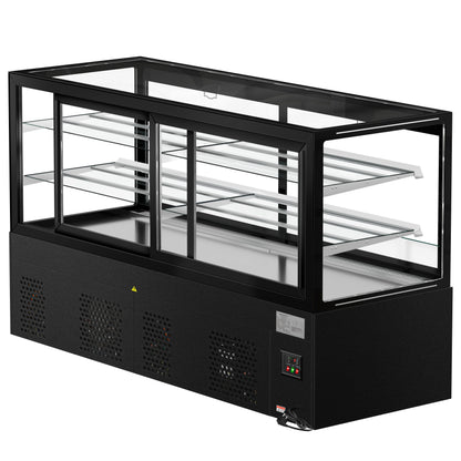 Refrigerated Pastry Display Case Double Glazing 710L Matt Black KTVOG207SM