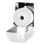 Duplex Paper Roll Dispenser Stainless Steel White