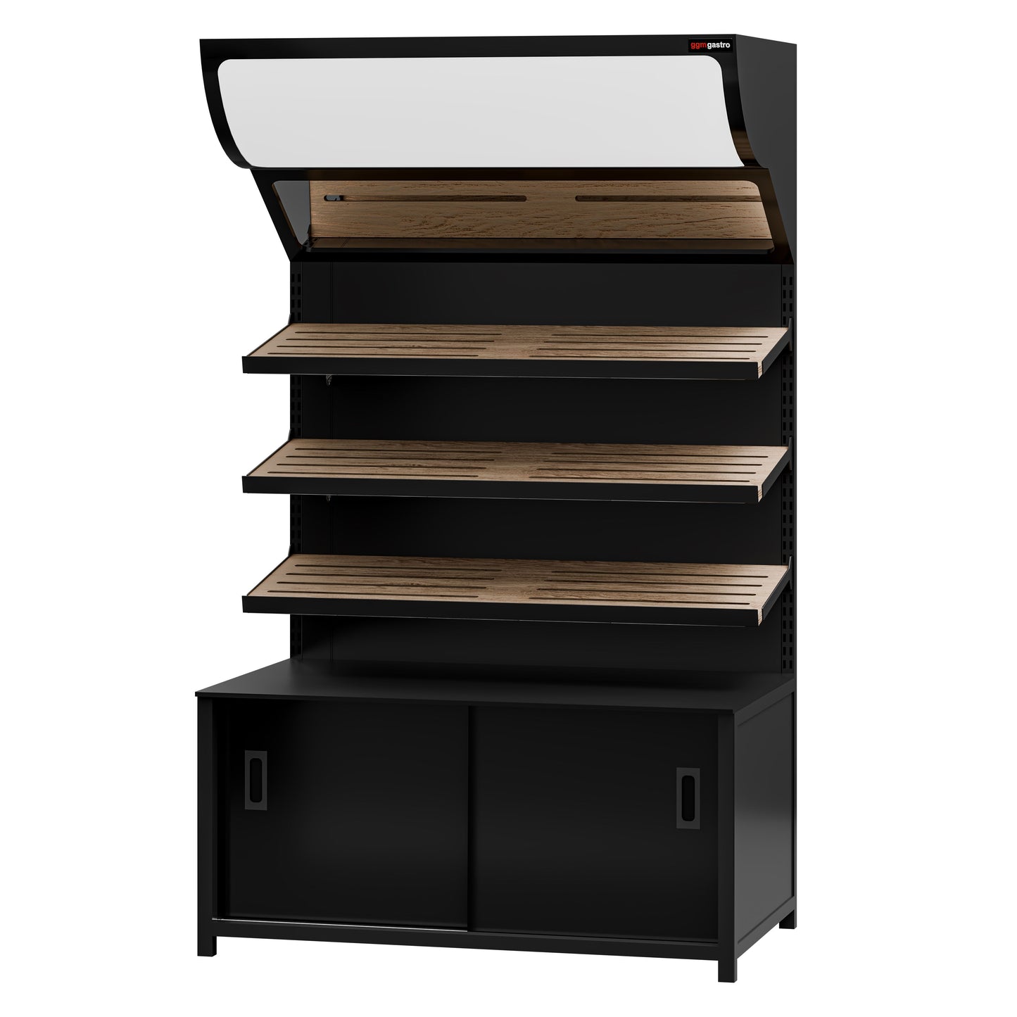 Bread Display Unit 3 Shelves Black 1200mm BRK1200