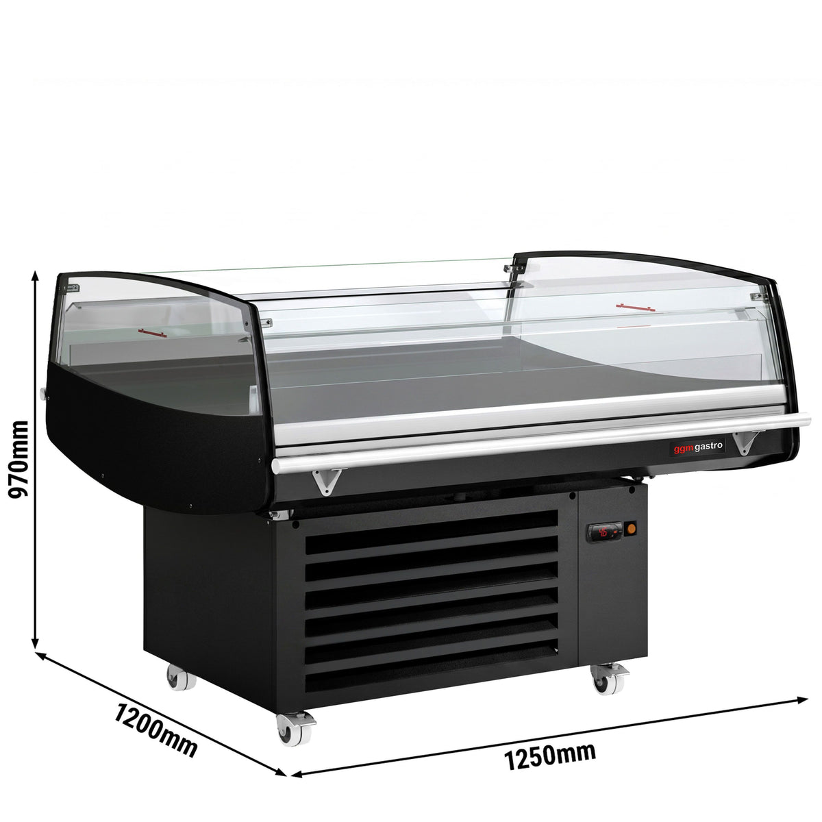 Refrigerated Display Island 1250mm 230L 1kW Black KTD230