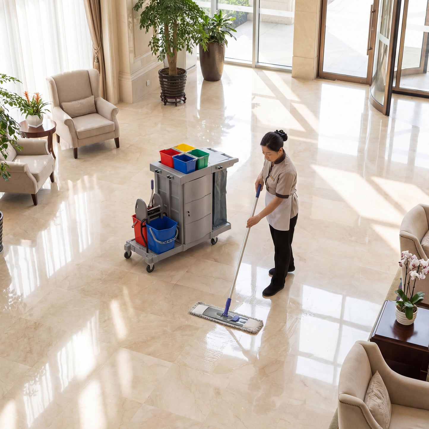 Commercial Cleaning Trolley RWGG6B