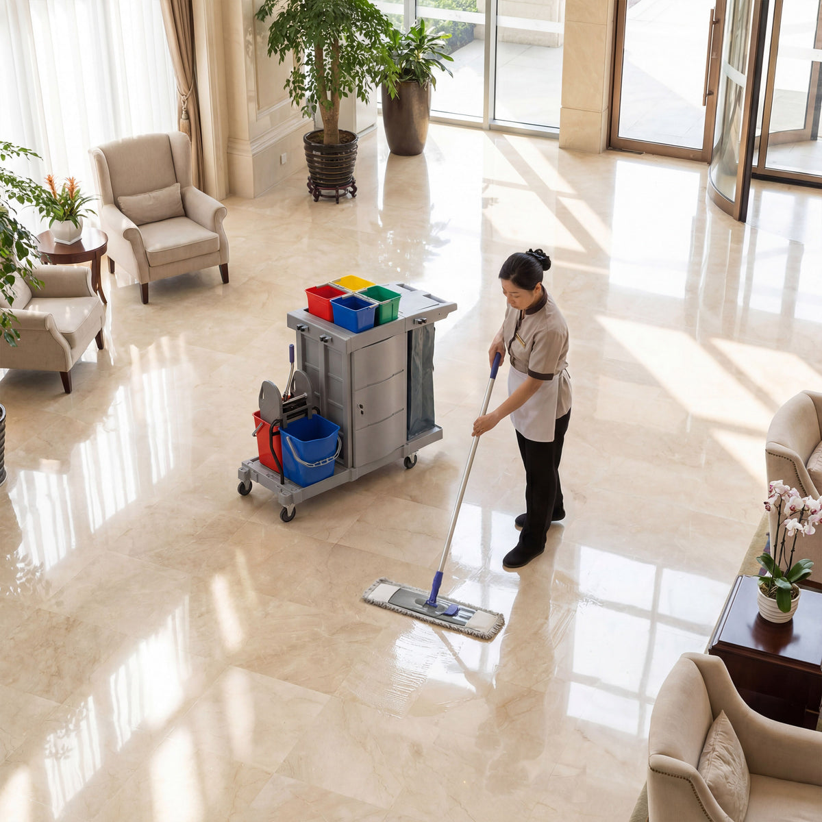 Commercial Cleaning Trolley RWGG6B