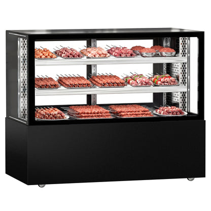 Refrigerated Display Case Double Glazing 525L Matt Black KTFG157SM