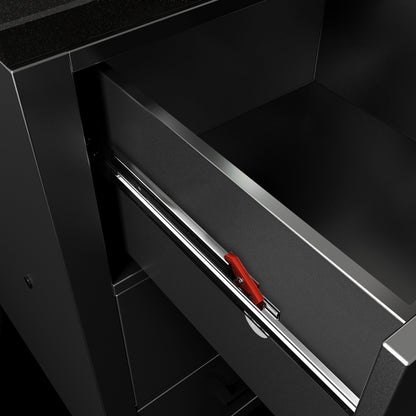 Cash Register Counter Black Marble Top 800mm Matt Black KTKG87SM