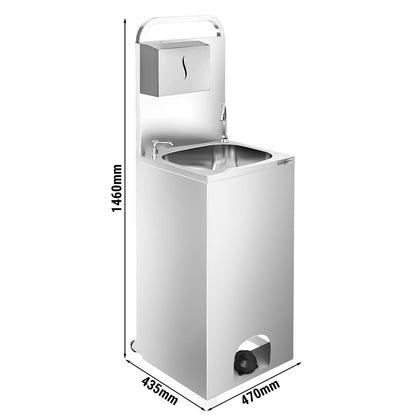 Commercial Mobile Hand Wash Sink 470x435x1460mm