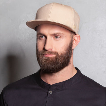 Unisex Classic Flat Peak Cap Beige FCCBK