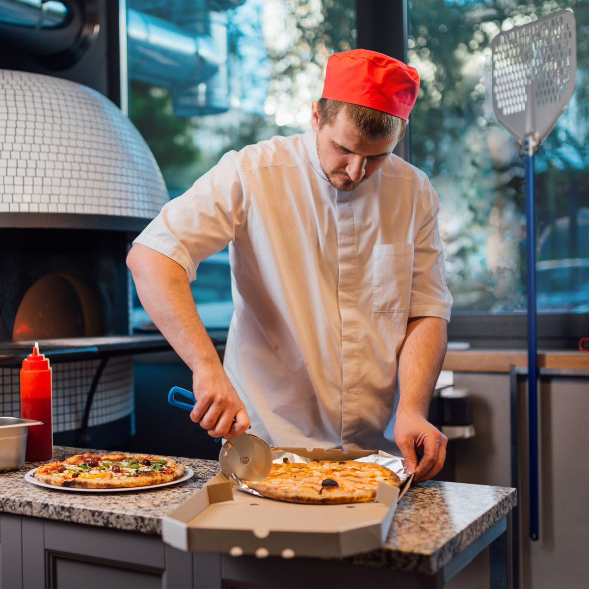 Premium Pizza Wheel Cutter 100mm Blue
