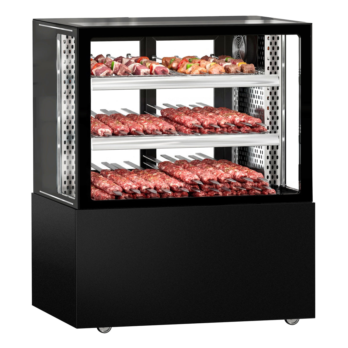 Refrigerated Meat Display Case Double Glazing 435L Matt Black KTFG107SM