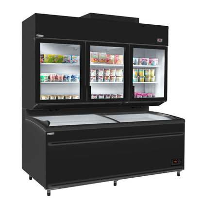Refrigerated and Freezer Wall Display with Island 1014L 1.79kW WTRU21S#TKIU21S