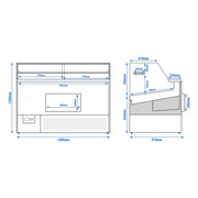 Commercial Refrigerated Counter Display 500W 230V KTBL159