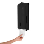 Wall Mounted Toilet Paper Dispenser 3 Rolls Matte Black Stainless Steel
