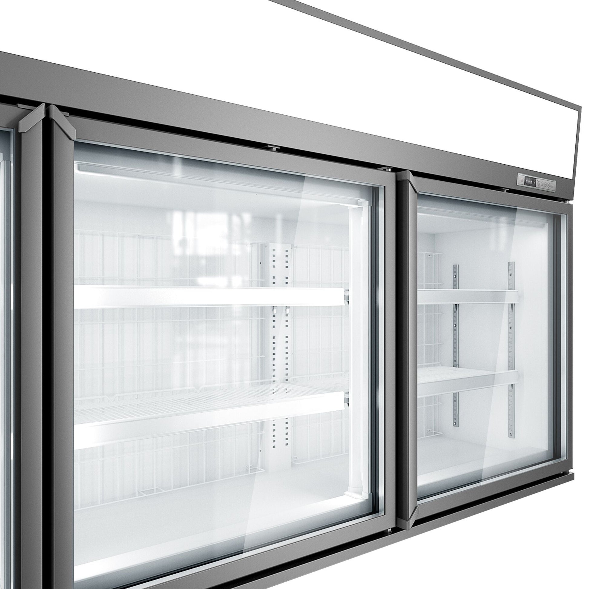 Supermarket Wall Freezer Display 2100mm 346L 820W Grey WTGIC3