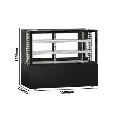 Refrigerated Display Case Double Glazing 525L Matt Black KTFG157SM
