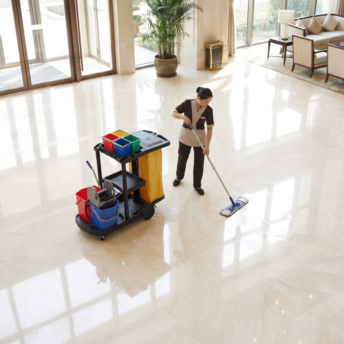 Commercial Cleaning Trolley RWB2