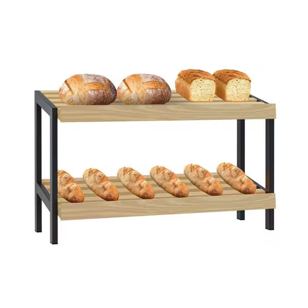 Commercial Bakery Bread Display Shelf 900mm 2 Shelves BRIN295