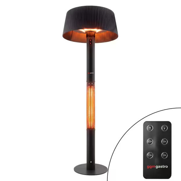 Standing Radiant Patio Heater 740mm 3kW Black HER#RSR