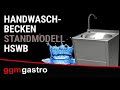 Commercial Foot-Operated Hand Wash Sink 500x451x890mm